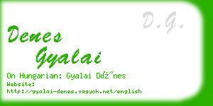 denes gyalai business card